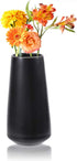 Ceramic Flower Vase for Home Décor Office Decoration, 6 Inch, Matte Black