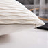 DEZENE Ivory White Couch Pillow Covers: 2 Pack 20x20 Inch Original Striped Velvet Square Throw Pillow Cases for Farmhouse Home Decor