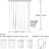 LORIE Blossoming Bluish Hibiscus Shower Curtain White Background Waterproof Fabric Bath Curtain Home Bathroom Bathtubs Decor