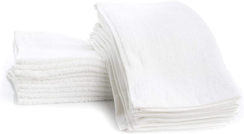 Simpli-Magic Cotton Washcloths White, 40 Pack, Size: 12x12