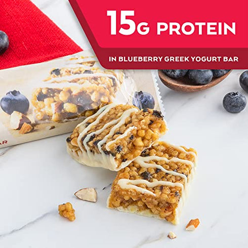 Atkins Blueberry Greek Yogurt Protein Meal Bar. Rich in Fiber. Keto-Friendly. (5 Bars)