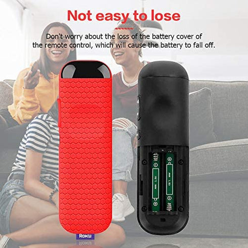 3 Pack TV Remote Case Compatible with TCL Roku TV Steaming Stick 3600R Remote Control, Silicone Case Shockproof Protective Remote Controller Skin Anti Slip Roku Remote Cover (Glow Green, Blue, Red)
