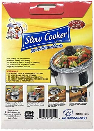 Home Select 10815-24 Slow Cooker Liners,3 quart