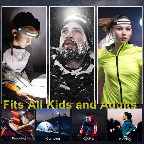 LUTITASD Strip Light pro headlamp - 2 Pack LED Headlamp Rechargeable, Strip Lamp Pro delfi, Lightweight Everlyte Headlamp , Motion Sensor Headlamp Pro for Outdoor Indoor