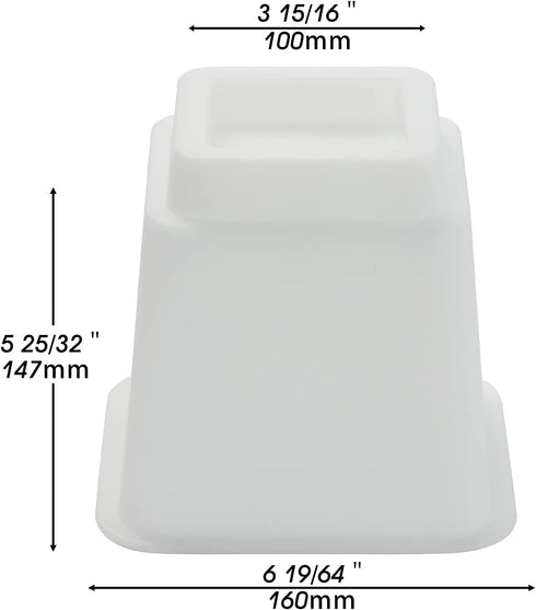 Ihomepark 5 Inch Bed Risers, Heavy Duty Couch Riser, Bed Frame Lift for Couch, Tables, Chair, Desk, Sofa and Bunk Bedpost, Set of 4(White).
