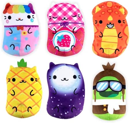 Cats vs Pickles - Chonks - 1pc Mystery Bags - 6" Super-Soft & Bean-Filled Plushies! Collect These as Desk Pets, Fidget Toys, or Sensory Toys. Great Gift for Kids, Boys, & Girls - Collect Them All!
