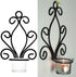 GEZICHTA Wall Candle Sconces, 2pcs 5.58.9inch Candle Sconces Holders with Glass, Tea Light Candle Sconces for Bedroom, Dining, Room, Weddings(Black) free size