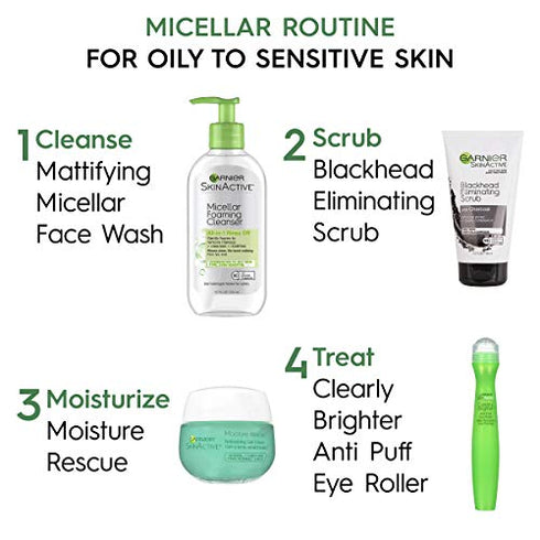 Garnier SkinActive Micellar Foaming Face Wash, For Oily Skin, 6.7 fl oz