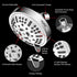 HOPOPRO Upgraded 9 Settings High Pressure Shower Head, Fixed Showerhead Adjustable Bathroom Showerhead Multi-functional Wall Mount Rainfall Showerhead for Low Water Flow