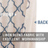 JINCHAN Valance Swag Moroccan Tile for Bedroom- Quatrefoil Flax Linen Blend Textured Geometry Lattice Print Window Treatment for Living Room 1 Panel 38 Inch Length Blue on Beige
