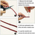 Homgaty 2 Piece Treadle Sewing Machine Belt, 183cm 3/16" Replacement Leather Belt Treadle Parts with Hooks,Sewing Bobbins,Needle Threader, Needles,Scissors Compatible with Singer/Jones Sewing Machine
