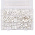 Ruikarhop 290PCS (AWG 12 10 8 6 4 2 1 2/0) 2/0-12 Gauge Wire Ferrules Kits Silver Plated Copper Crimp Connector Non Insulated Ferrules Pin Cord End Terminal