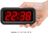EUTUKEY Bedroom Alarm Clock Battery Operated Only, 1.2" LED Screen, Big Red Digit Display, 2-Levels Dimming, Snooze, 12/24h, Easy Digital Clock for Kids and Adults, Elderly, Boys, Girls
