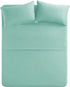 Comfort Spaces CS20-0118 Microfiber Set 14" Deep Pocket, Wrinkle Resistant All Around Elastic-Year-Round Cozy Bedding Sheet, Matching Pillow Cases, Queen, Aqua