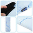 Bluecell Heat Resistant Neoprene Curling Iron Holder Cover Bag Flat Iron Curling Wand Travel Case Pouch 15 x 5 Inches, Blue Marble Pattern