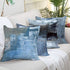 GALMAXS7 Blue Grey Decorative Throw Pillow Covers Modern Abstract Art Soft Velvet Pillow Covers Sofa Pillow Case Square Cushion Covers for Couch Bedroom Living Room 18X18 inch Set of 4