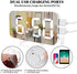 Lamisola Digital Alarm Clock, Large LED Mirror Display, 2 USB Charging Ports?Auto Dim Mode?Modern Design Clock for Bedroom Office, White