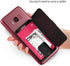 Sinjimoru Phone Card Holder Stick-on Phone Card Case, Phone Wallet Credit Card Holder on Back of Phone with up to 3 Cards and Cash Storage. Card Zip Black