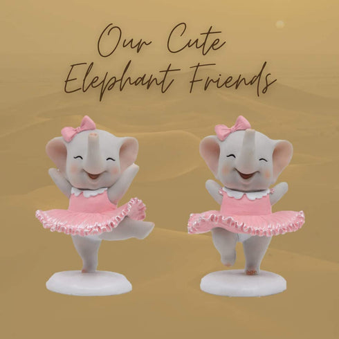 Comfy Hour Wildlife Collection 8" Black Elephant Figurine with Trunk Up Raised Collectible Statue, Desktop Decoration, Hand Made and Painted Resin