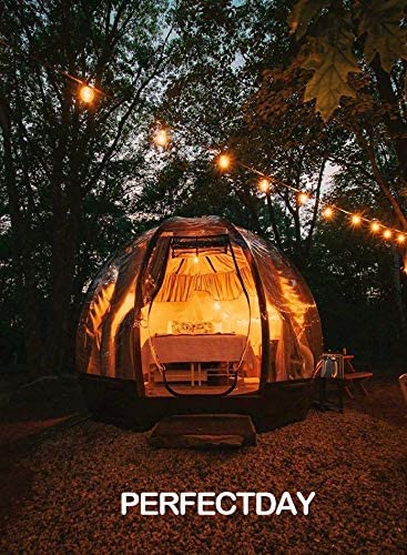 PERFECTDAY Solar String Lights, Shatterproof LED Solar String Light Outdoor G40 Umbrella Lights with 25 Bulbs - 27 Ft Patio Waterproof Lights