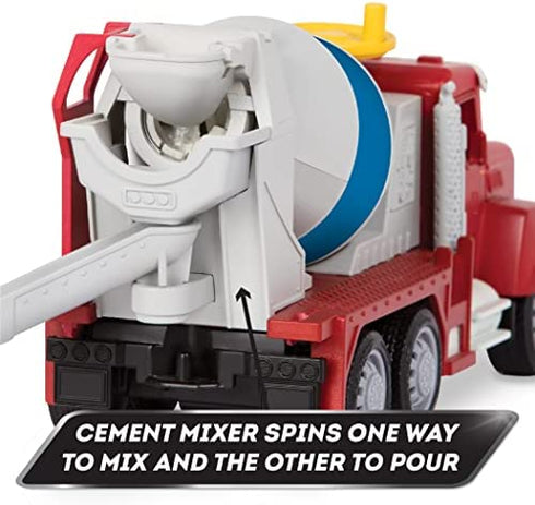 DRIVEN by Battat – Micro Cement Truck – Toy Cement Truck with Light and Sound Effects for Kids Age 4+ (Pack of 1)