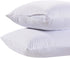 White Classic Luxury Hotel Collection Zippered Style Pillow Cover, 200 Thread Count, Soft Quiet Zippered Pillow Protectors, Standard Size, Set of 2