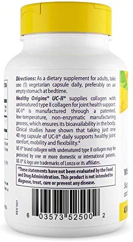 Healthy Origins UC-II (Undenatured Type II Collagen) 40 mg, 60 Veggie Caps