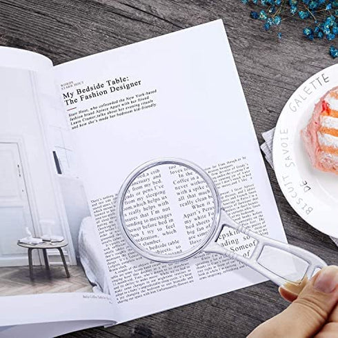 Homgaty 10 Pcs Magnifying Glass for Kids, 10X 5X Mini Handheld Magnifier, Small Magnify Glasses Lens with 10 Lanyard for School Students Outdoor Explorer, Science Observation and Seniors Reading