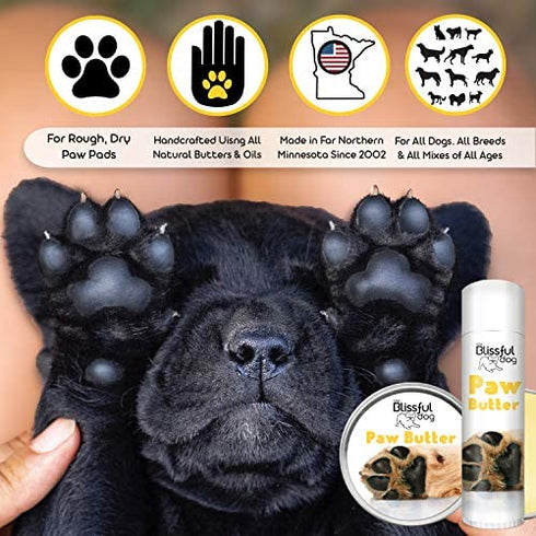 The Blissful Dog Paw Butter for Your Dog's Rough and Dry Paws, 2-Ounce