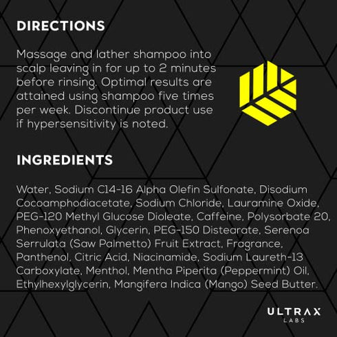 Ultrax Labs Hair Surge Shampoo for Thinning Hair Loss & Hair Growth, 8 oz
