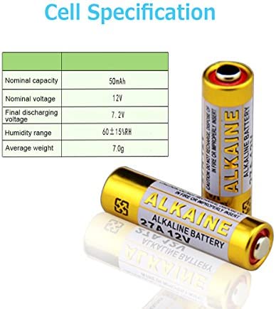 27A 12V Alkaline Battery (5-Pack)