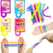 JOYIN 28 Pack Valentines Cards with Stretchy String Toy Set, Sensory Stress Relief Fidget Toys for Kids Valentine Party Favors, Valentine™s Greeting Cards