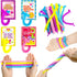 JOYIN 28 Pack Valentines Cards with Stretchy String Toy Set, Sensory Stress Relief Fidget Toys for Kids Valentine Party Favors, Valentine™s Greeting Cards