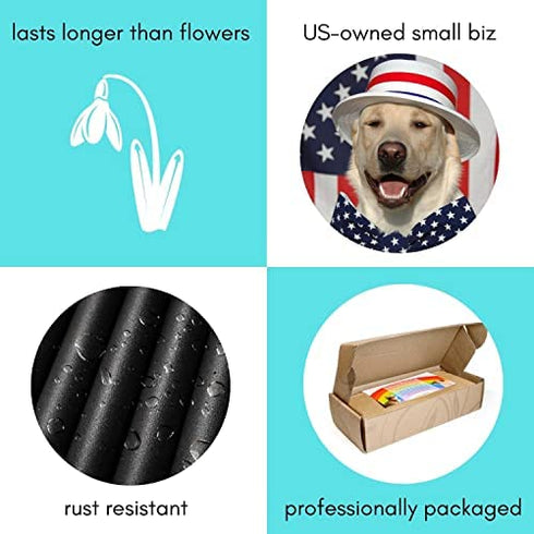 Solsken Home Pet Memorial Wind Chime 22” - Pet Memorial Gifts, Dog Sympathy Gifts, Pet Loss Gifts, Dog Memorial Gifts for Loss of Dog - Black