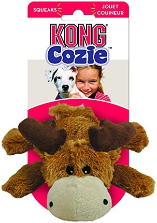 KONG - Cozie Marvin Moose - Indoor Cuddle Squeaky Plush Dog Toy - for Small Dogs