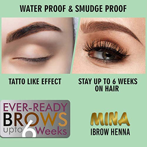 Mina ibrow Henna Medium Brown regular Pack for Hair Coloring (Effectively covers resistant grey hair)