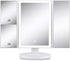 Makeup Mirror with Lights Vanity Mirror with Lights 37 LED Lighted Makeup Mirror Trifold Mirror 1X 2X 3X Magnification Touch Screen Switch 360 Degree Rotation Dual Power Supply