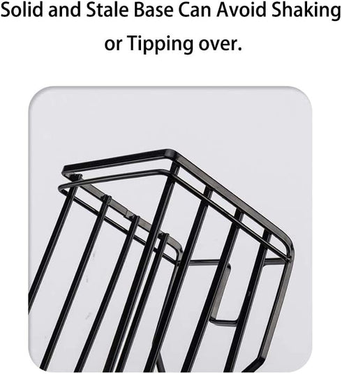 Cutting Board Rack Holder Chopping Board Organizer Stand Kitchen Pot Pan Lids Rack Organizer Flat Steel 4.92?x5.72?x8.46? (Black)
