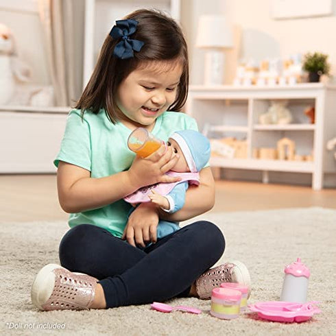 Melissa & Doug Mine to Love Time to Eat Doll Accessories Feeding Set (8 pcs) , Pink