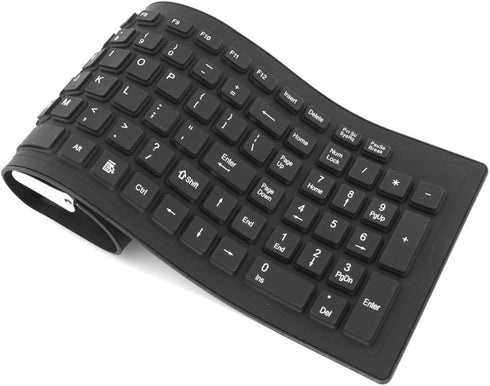 axGear Waterproof Silicone Keyboard Foldable Flexible USB Dustproof DirtProof Full Size