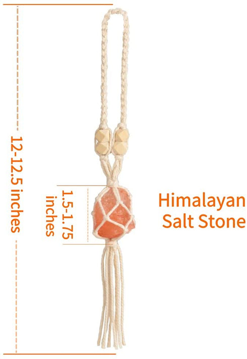 iSTONE Handmade Car Ornament Car Decor Himalayan Salt Healing Crystals Hanging Ornaments for Christmas Party Decor