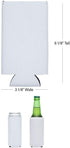 Snertz 10 Pack Slim white Blank DIY Sublimation Durable Neoprene Insulated Skinny Beer, Seltzer,Can Holder Cooler Sleeve Coolies Fits 12 Oz Cans.