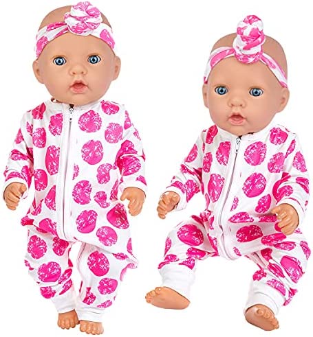 ZITA ELEMENT 10 Items 14-16 Inch Baby Doll Clothes Dresses Jumpsuit Swimsuit for 15 Inch Baby Doll, 18 Inch Girl Doll and 43cm Baby Dolls Clothes Outfits