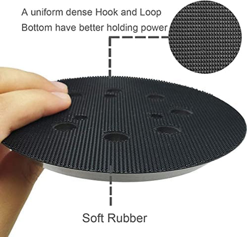 Standard 5" Hook & Loop Sander Pad For Makita BO5010, BO5030K, BO5031K, BO5041K & DeWalt DW420, DW421, Dw423, DW426, D26451, D26453 Orbital Sander
