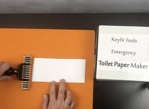 Keyfit Tools eTPM EMERGENCY Toilet Paper Maker Perforates Plain Paper Or News Print To A Usable Form Of Toilet Paper Towel Or Paper Towel Manual Machine