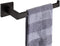Wellsum Premium Stainless Steel Hand Towel Holder, Square Hand Towel Ring Heavy Duty Wall Mounted Modern Hand Towel Bar for Bathroom Kitchen, Matte Black
