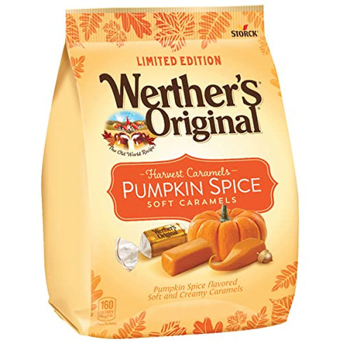 Werther's Original Soft Harvest Pumpkin Spice Caramel Candy, 8.57 Oz Bag