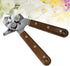 BESTONZON Manual Side Cut Bottle Opener Stainless Steel Wood Handle Can Opener Kitchen Tools Bar Party (Redwood)
