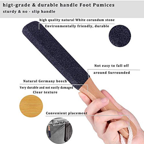 Kinepi Foot File Callus Remover Foot Scrubber,Professional Pedicure Foot Rasp Removes Cracked Heels,Dead Skin,Corn,Hard Skin,Pumice Stone for Feet Scraper File Brush Tools for Wet and Dry Feet