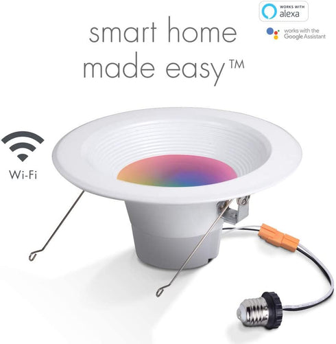 Globe Electric 50079 Collection Smart Retrofit Recessed Light, Multicolor